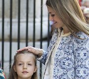 Ispanijos karalienė Letizia su dukra Leonor 2013-aisiais