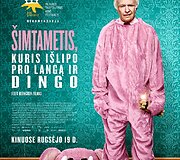 Filmo &bdquo;&Scaron;imtametis, kuris i&scaron;lipo pro langą ir dingo&ldquo; plakatas