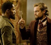Jamie Foxxas ir Leonardo DiCaprio filme &bdquo;I&scaron;trūkęs Džango&ldquo; (2012 m.)