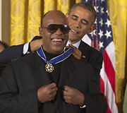 Barackas Obama ir Stevie Wonderis