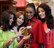 &bdquo;Mis Kolumbija&ldquo; Leandra Garcia Caicedo, &bdquo;Mis Kosta Rika&ldquo; Natasha Sibaja, &bdquo;Mis Dominikos Respublika&ldquo; Dhio Moreno Romero ir &bdquo;Mis Brazilija&ldquo; Julia Gama