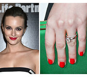Leighton Meester sužadėtuvių žiedas