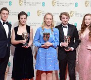 Geriausio trumpametražio animacinio filmo &bdquo;The Bigger Picture&ldquo; kūrėjai Jennifer Majka, Daisy Jacobs ir Chrisas Heesas