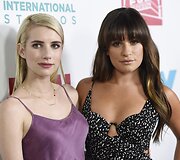 Emma Roberts ir Lea Michele 