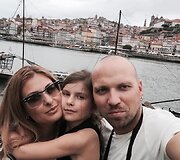 Remigijus Žiogas su &scaron;eima Portugalijoje