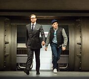 Taronas Egertonas ir Colinas Firthas filme &bdquo;Kingsman. Slaptoji tarnyba&ldquo;