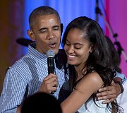 Barackas Obama su dukra Malia