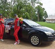 Moterų ralio &bdquo;Už saugų vairavimą&ldquo; akimirka