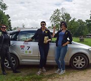 Moterų ralio &bdquo;Už saugų vairavimą&ldquo; akimirka