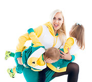 Indrė Stonkuvienė su vaikais