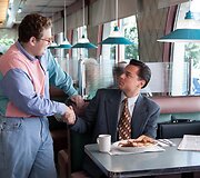 Jonah Hillas ir Leonardo DiCaprio filme &bdquo;Vosltrito vilkas&ldquo;