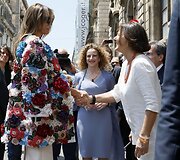 Melania Trump ir Italijos premjero žmona Emanuela Mauro