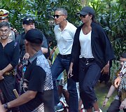 Barackas Obama ir Michelle Obama Balyje