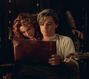 Kate Winslet ir Leonardo DiCaprio filme &bdquo;Titanikas&ldquo; (1997 m.)