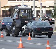 Minske vairuotojai protestavo prie&scaron; degalų brangimą