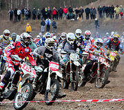 Motociklų &bdquo;Cross country&ldquo; varžybos Biržų raj., Paąžuolės žvyro karjere