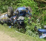 Vaidoto Žalos ir Dainiaus Aleknos &bdquo;Subaru Impreza&ldquo; po avarijos