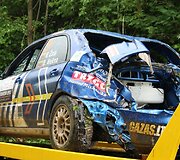 Vaidoto Žalos ir Dainiaus Aleknos &bdquo;Subaru Impreza&ldquo; po avarijos