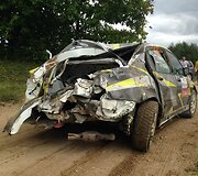 Raulio Jeetso/Andruso Toomo ir Aleksejaus Mersiyanovo/Georgijaus Tro&scaron;kino ekipažų avarija