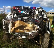 Ralis &bdquo;Kauno ruduo 2013&ldquo;: kas po avarijos liko i&scaron; Vytauto &Scaron;vedo automobilio