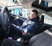 Elektromobilių maratono stotelė Panevėžyje