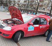 Elektromobilių maratono stotelė Panevėžyje