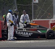 Felipe Massos ir Sergio Perezo avarija Kanados F-1 lenktynėse