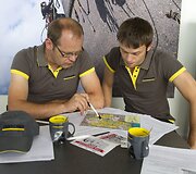 I&scaron; kairės: Aidas Bubinas ir Vaidotas Žala