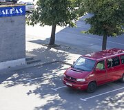 Galimai nelegalių vežėjų mikroautobusas