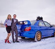 Renaldas &Scaron;einauskas ir Rūta Krik&scaron;čiūnaite prie naujojo &bdquo;Subaru Impreza WRX&ldquo;