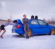 Renaldas &Scaron;einauskas ir Rūta Krik&scaron;čiūnaite prie naujojo &bdquo;Subaru Impreza WRX&ldquo;