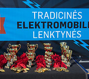 Vaikų lenktynės elektromobiliais Klaipėdoje