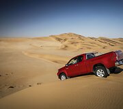 A&scaron;tuntos kartos &bdquo;Toyota Hilux&ldquo; bandymai Namibijoje