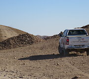 A&scaron;tuntos kartos &bdquo;Toyota Hilux&ldquo; bandymai Namibijoje