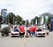 Vaikų elektromobilių lenktynės