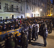Neramumai per kairiųjų demonstraciją Berlyne 