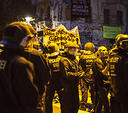 Neramumai per kairiųjų demonstraciją Berlyne 