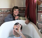 Beissoul ir Einius Jarutis filmavimo užkulisiuose