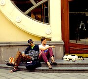 Beissoul ir Einiaus vie&scaron;nagės Gruzijoje akimirka