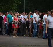Akimirka prie&scaron; koncertą
