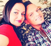 Ruslanas Kirlikinas su seserimi Viktorija