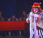 Cirko &bdquo;Marcel ir Odeta&ldquo; pasirodymo akimirka