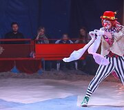 Cirko &bdquo;Marcel ir Odeta&ldquo; pasirodymo akimirka