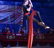 Cirko &bdquo;Marcel ir Odeta&ldquo; pasirodymo akimirka