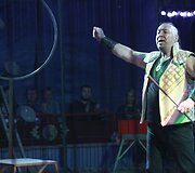 Cirko &bdquo;Marcel ir Odeta&ldquo; pasirodymo akimirka