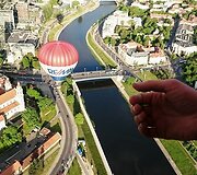 Agnės Grudytės skrydžio oro balionu akimirka