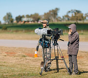Filmo &bdquo;Aplink pasaulį per 14 dienų&ldquo; filmavimo akimirka