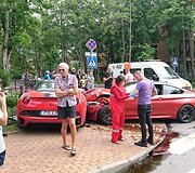 Ugniaus Kiguolio &bdquo;Ferrari&ldquo; Palangoje susidūrė su BMW M4