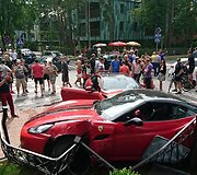 Ugniaus Kiguolio &bdquo;Ferrari&ldquo; Palangoje susidūrė su BMW M4