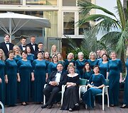 &bdquo;Harmonijos&ldquo; choras festivalyje prie&scaron; koncertą
